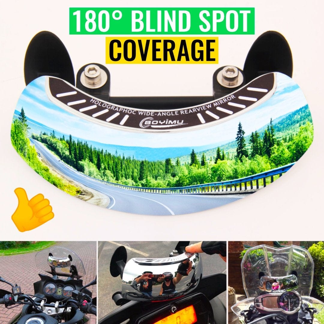 RideLyf - Motorcycle Windscreen Wide Angle Blind Spot Mirror