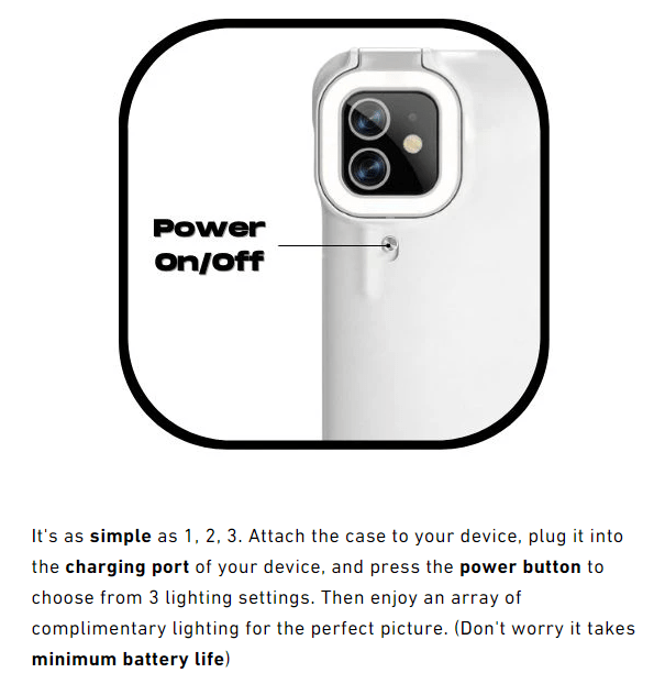 IllumiCase - Selfie Ring Light Phone Case