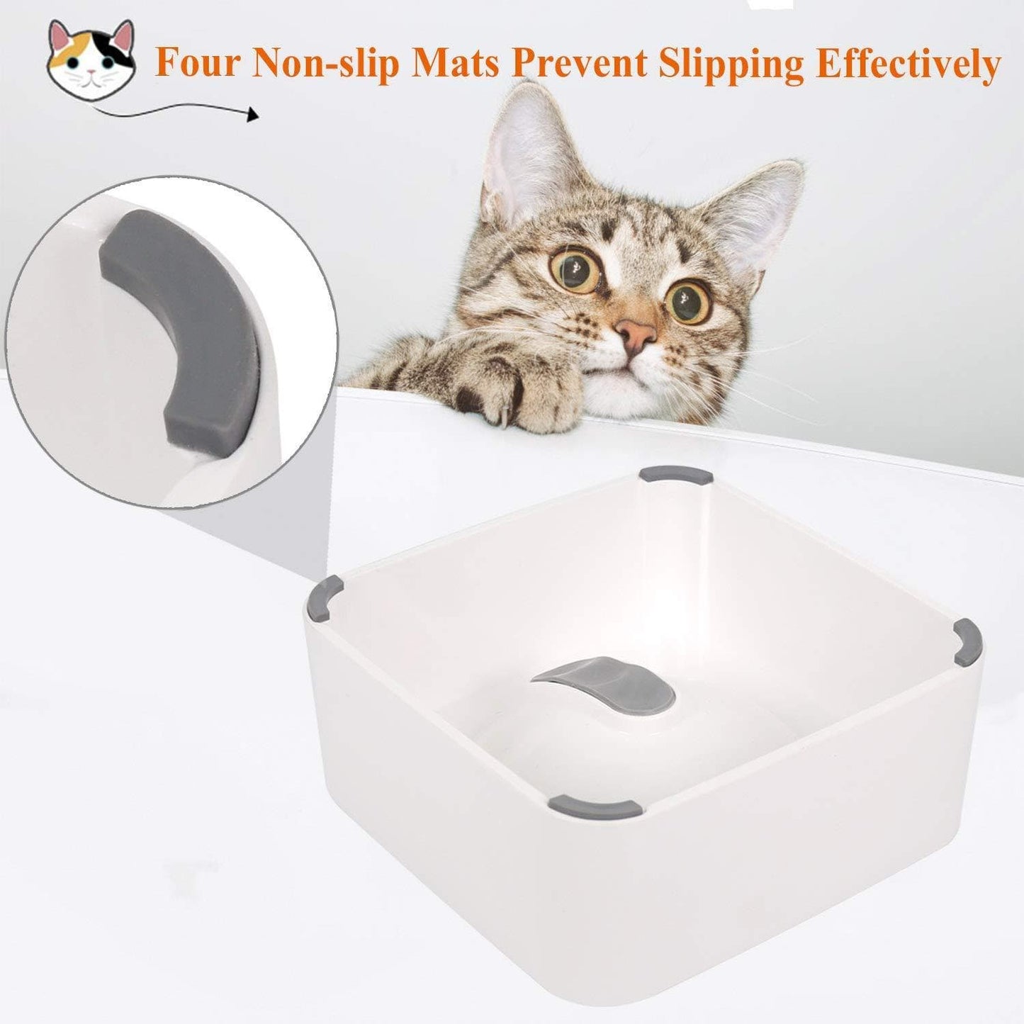 Healthy Bowl - Anti-Vomiting Tilted Elevated Pet Bowl Set