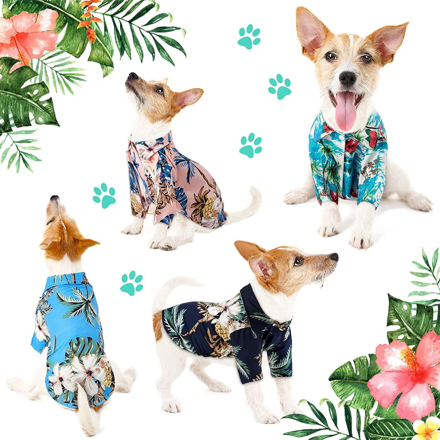 AlohaPet - Summer Hawaiian Dog Shirt