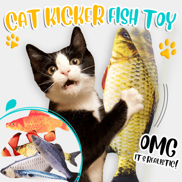 Stuffed Catnip Kicker Fish Toy
