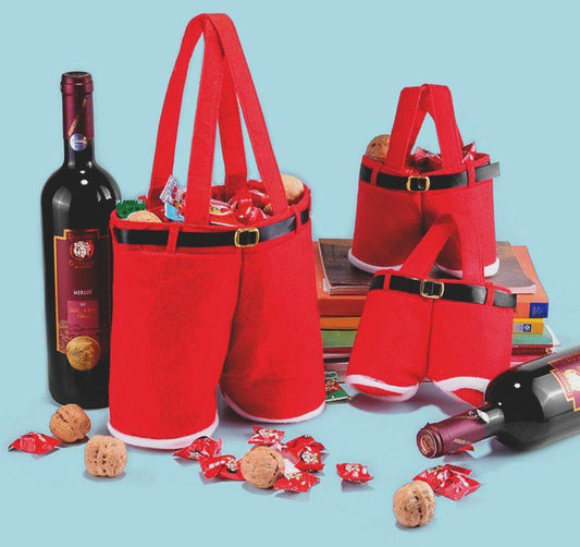 GiftPants - Santa Pants Wine and Treats Bag