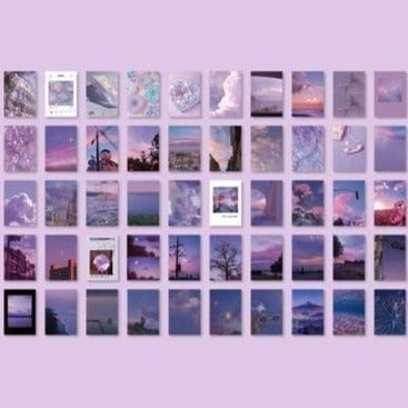 WallGlam - Aesthetic Scenery Photo Collage Stickers (50 Sheets)