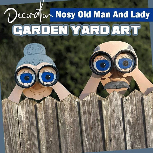 Lookouts - Nosy Old Neighbors Fence Art